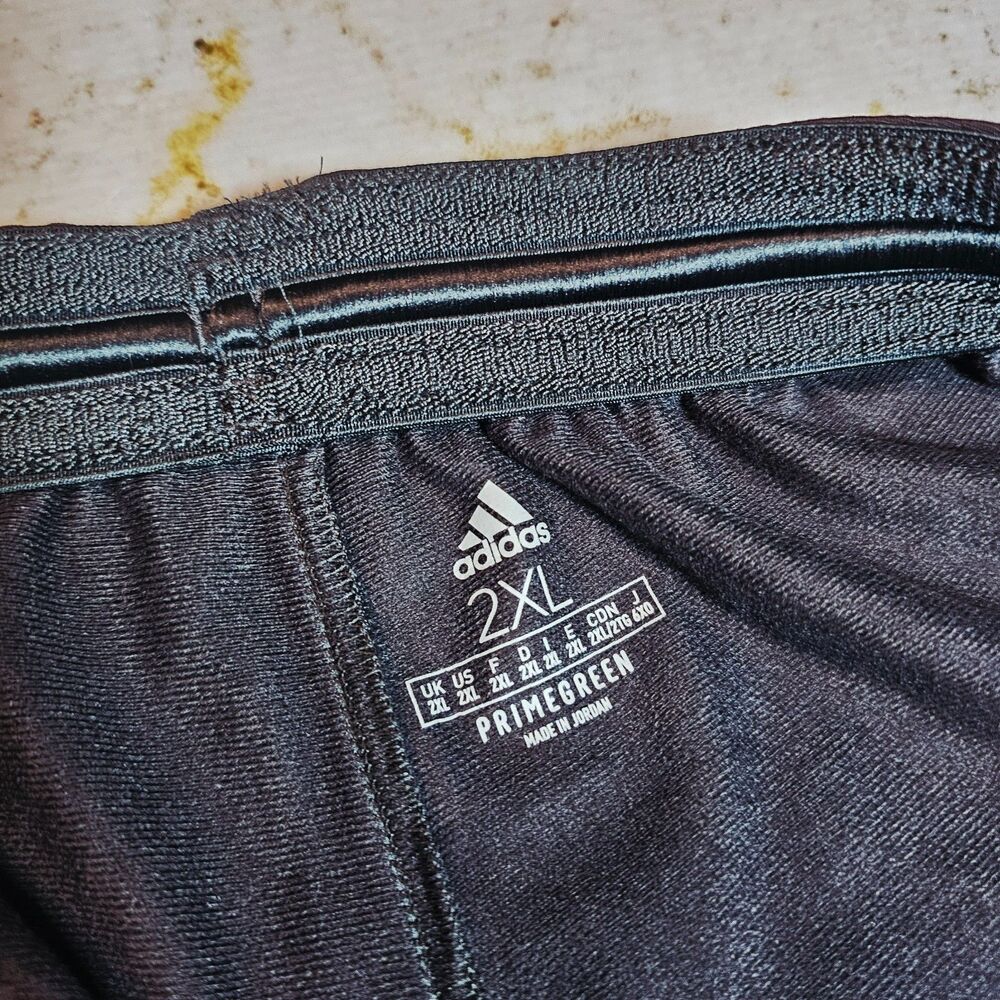NWT Adidas Men's Trico 3 Stripes Zip Athletic Pants Dark Gray Size 2XL Zip Ankle - Picture 5 of 7